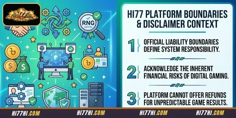 Core informational boundaries and risk acknowledgment practices outlined in the primary Hi77 Disclaimer