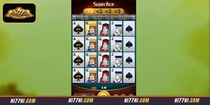 Modern card themed presentation illustrating the core reel architecture built for Super Ace Slot players